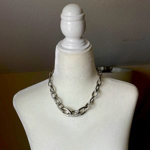 White House Black Market Silvertone Necklace NWT